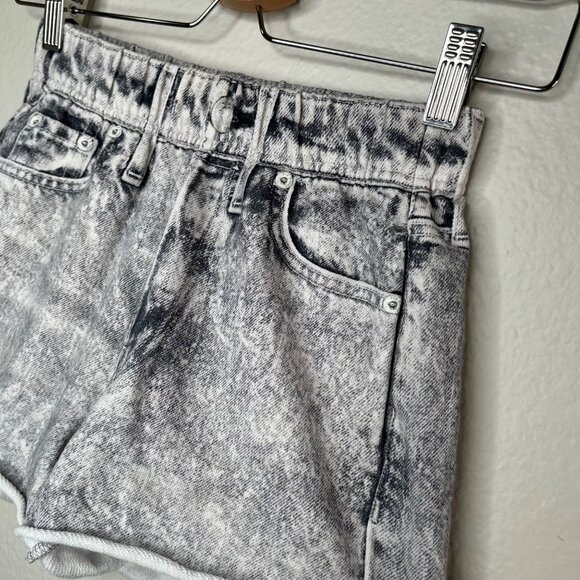 Rag and Bone Acid Wash Miramar Printed Denim Cotton Shorts XXS - Picture 3 of 12